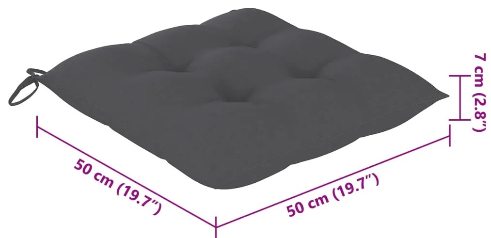 Cadeiras de jardim com almofadões 8 pcs acácia maciça
