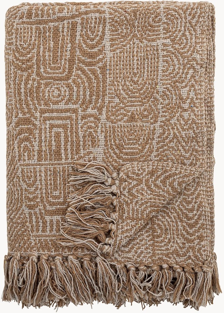 Manta artesanal com franjas Bresso