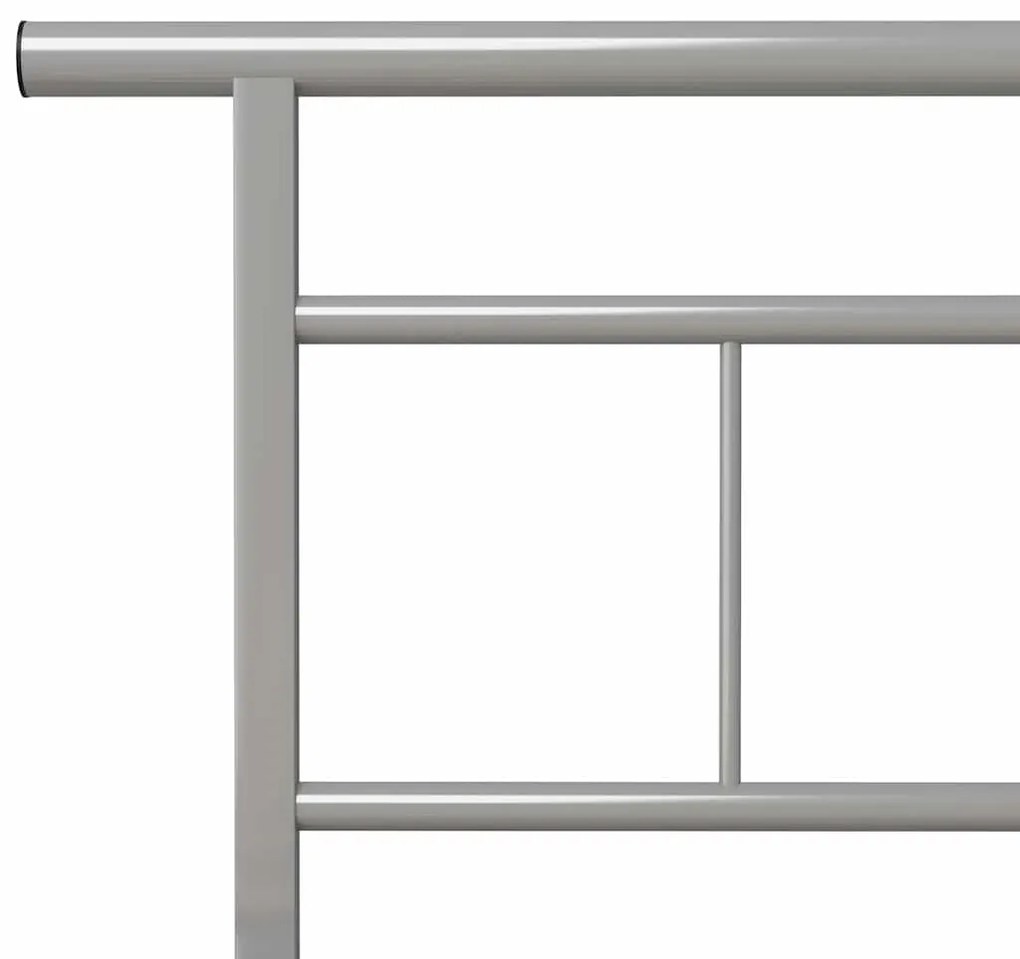 Estrutura de cama 100x200 cm metal cinzento