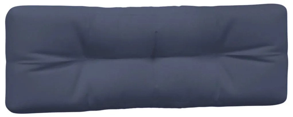 Almofadões para sofá de paletes 7 pcs tecido azul-marinho