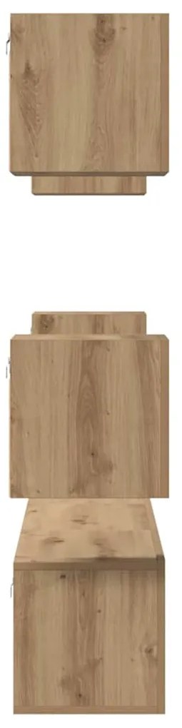 Conjunto de móvel de TV 7 pcs carvalho artisiano