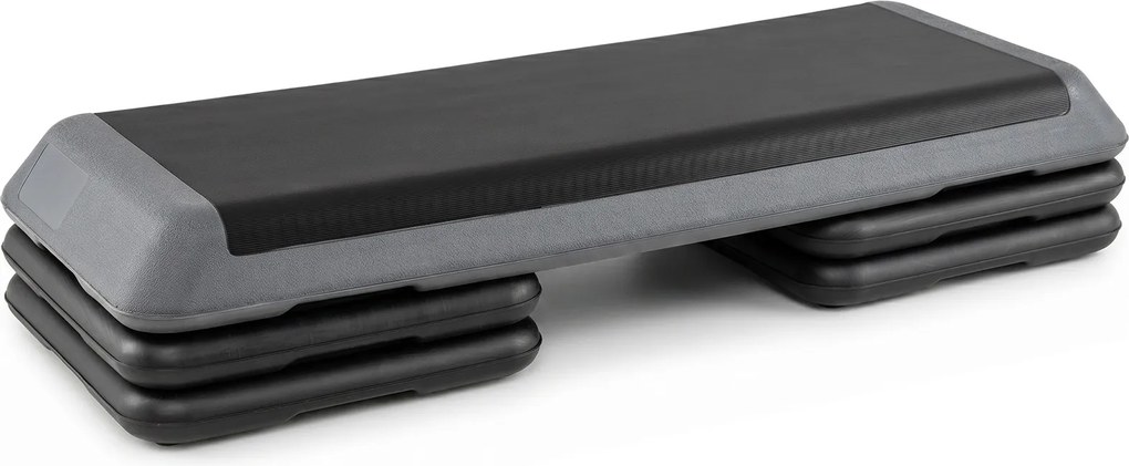 Plataforma Step para Exercícios Aeróbicos, 108,5 x 41 x 11 cm, Altura Ajustável, Cinzento
