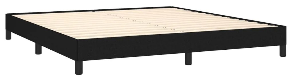 Estrutura de cama sem colchão 160x200 cm tecido preto