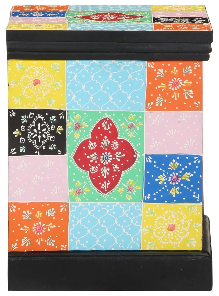 Criado-Mudo 2 pcs Multicolorido 40x35x45 cm Madeira de Engenharia
