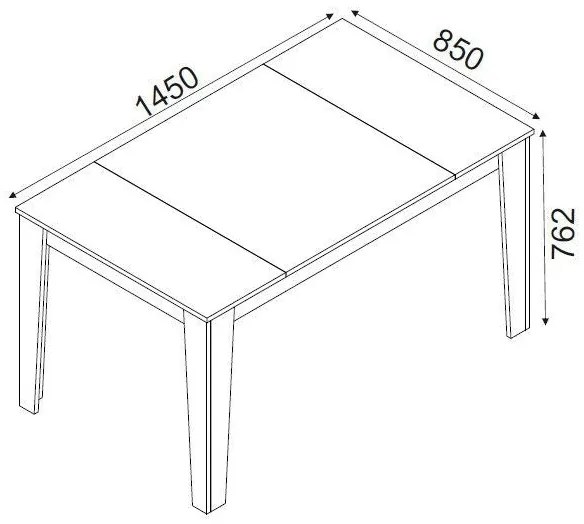 Mesa de Jantar "Costa" – 145x85x76.2 cm – Cor Noz – Design Rústico