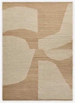 Alfombra Retangular Em Juta E Algodão Meira Cores Naturais & 160 X 230 Cm - Sklum