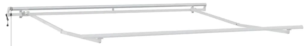 Toldo Retrátil Listras Laranja / Cinza / Azul 350 x 250 cm
