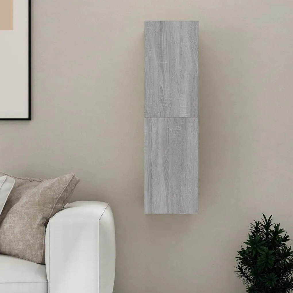 Móvel para TV de parede 30,5x30x110 cm cinzento sonoma
