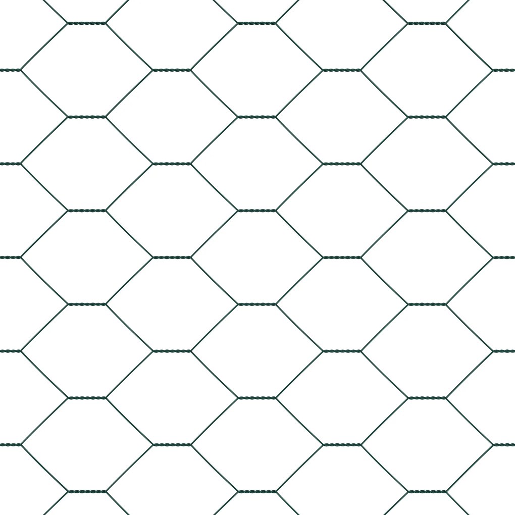Cerca Hexagonal vidaXL Verde 0.4x50 m Aço