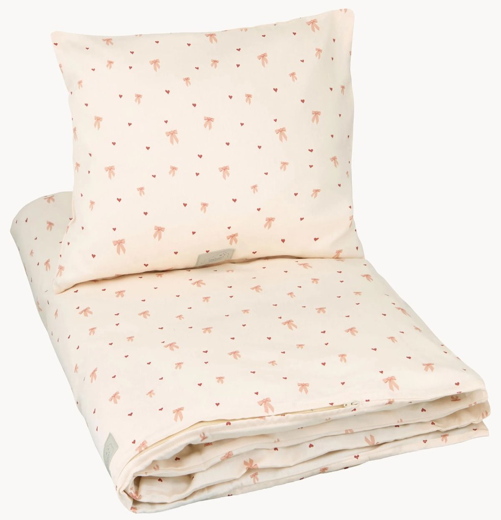 Roupa de cama para crianças em cetim de algodão Bows
