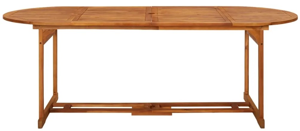 11 pcs conjunto de jantar para jardim 220x90x75cm acácia maciça
