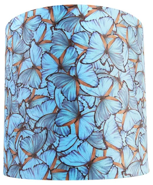 Abajur de veludo com design de borboleta 40/40/40 dourado interior