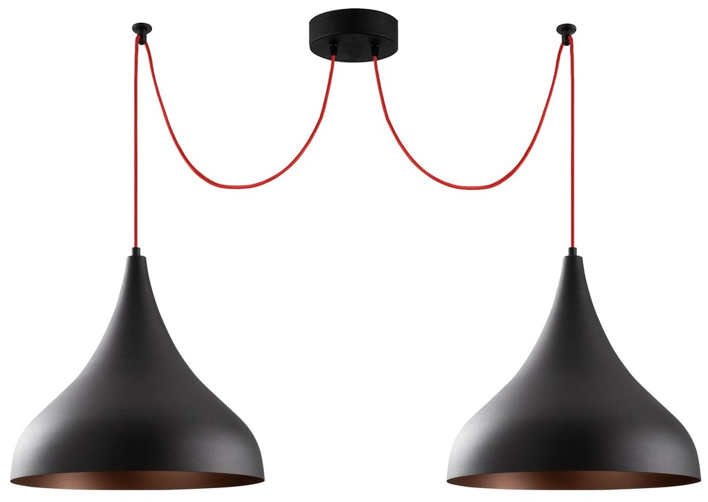Candeeiro Suspenso Berceste – Preto – 131 x 41 cm