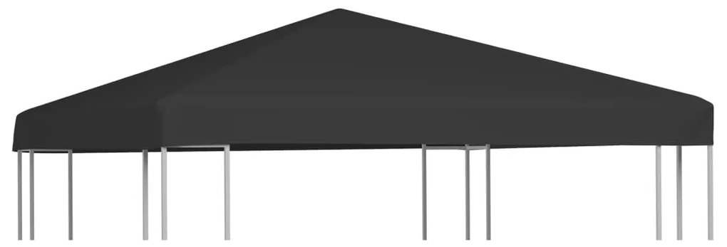 Cobertura de gazebo 270 g/m² 3x3 m preto
