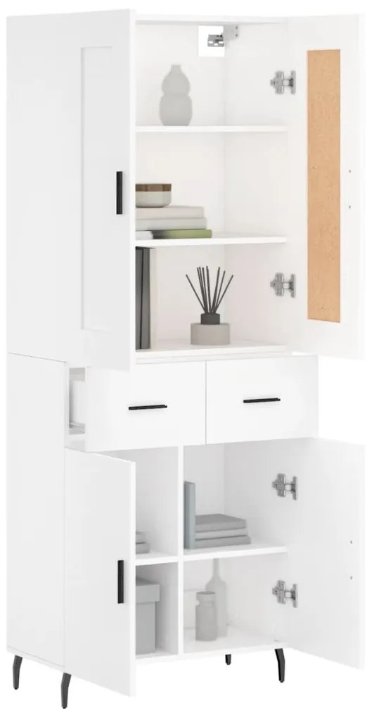 Armário alto 69,5x34x180 cm derivados de madeira branco