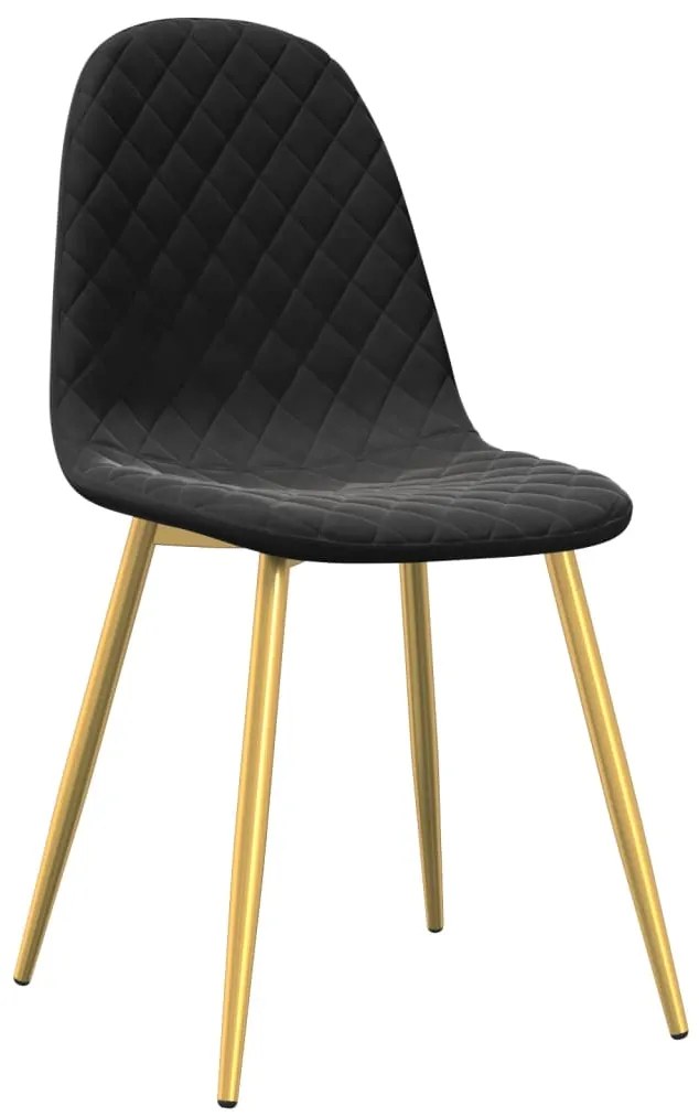 Cadeiras de jantar 4 pcs veludo preto