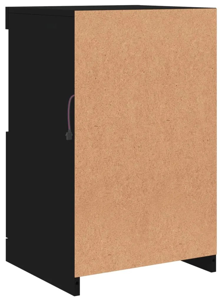 Aparador com luzes LED 41x37x67 cm preto