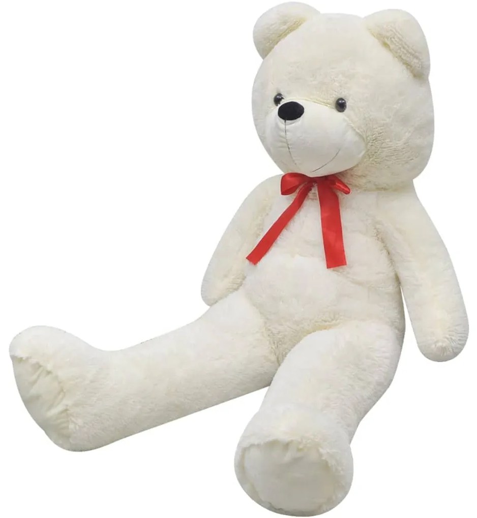 80101 vidaXL Urso de peluche XXL 160 cm branco