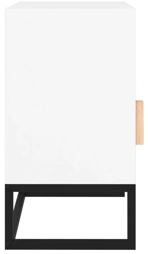 Mesa de cabeceira 40x30x55,5 cm derivados madeira/ferro branco