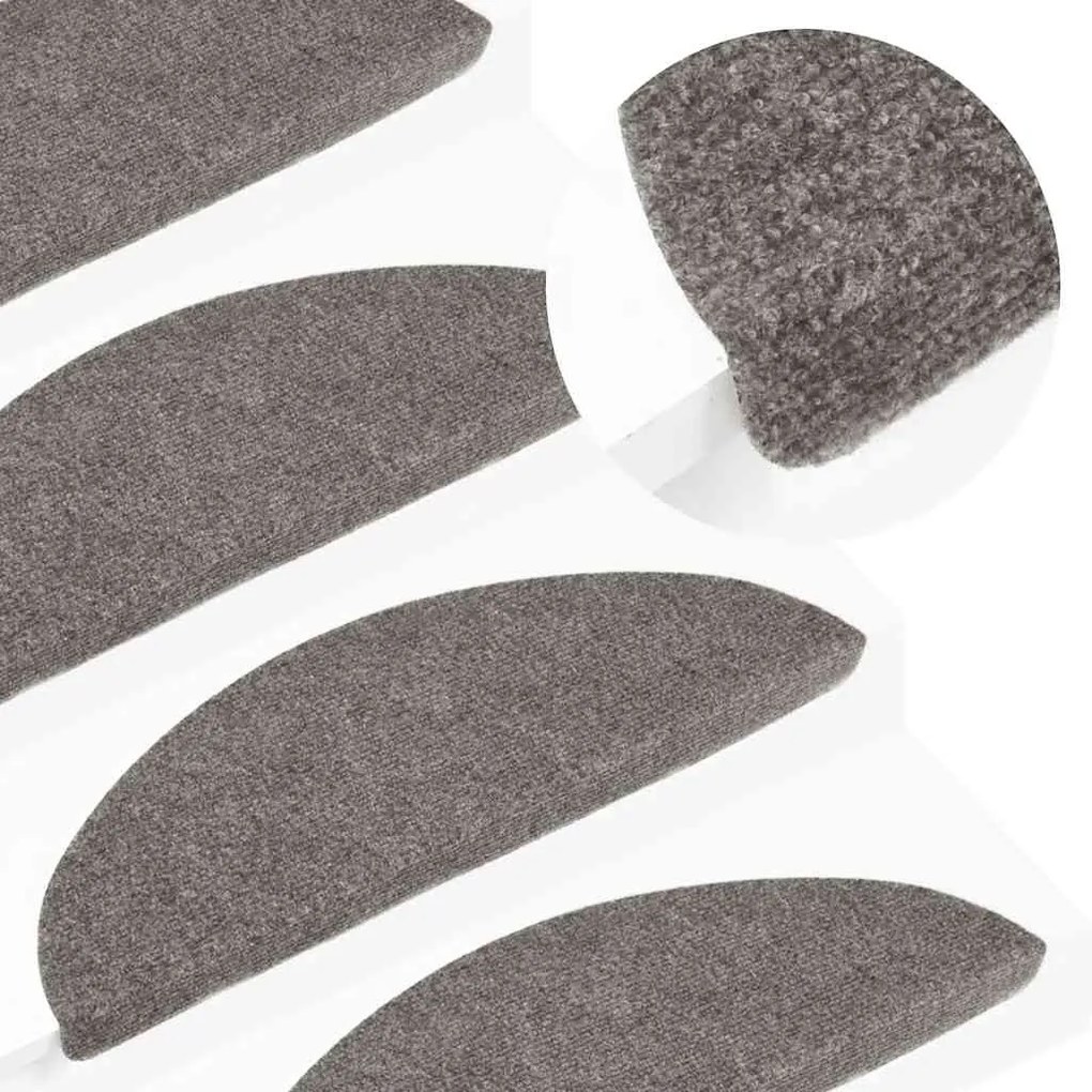 Tapetes de escada adesivos 20 pcs 56x17x3 cm cinzento