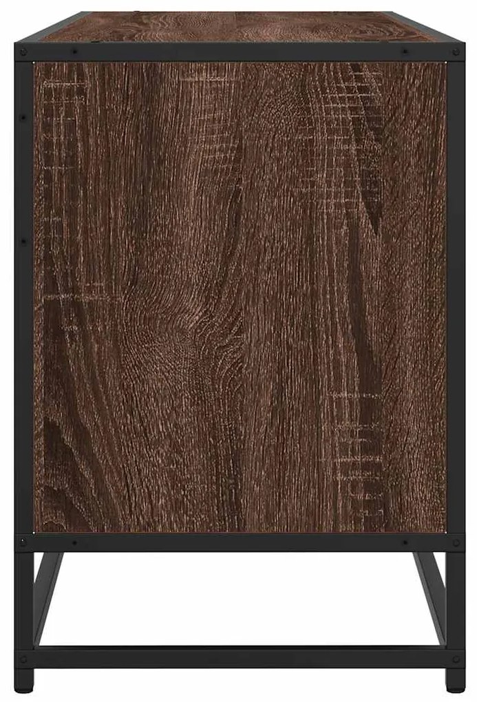 Móvel p/ TV 100x35x50 cm deriv. madeira/metal carvalho castanho