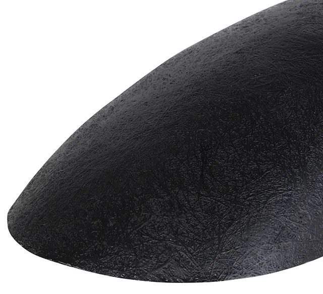 Candeeiro de suspensão industrial preto com dourado 115 cm - Magna Moderno