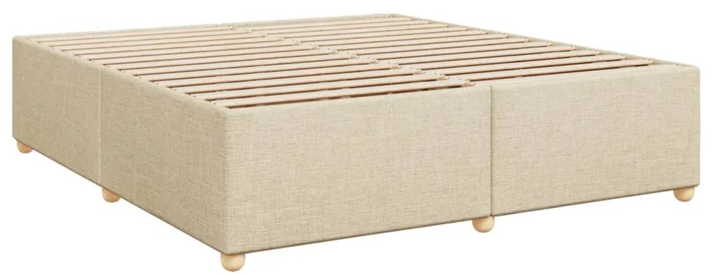 Cama com molas/colchão 180x200 cm tecido cor creme