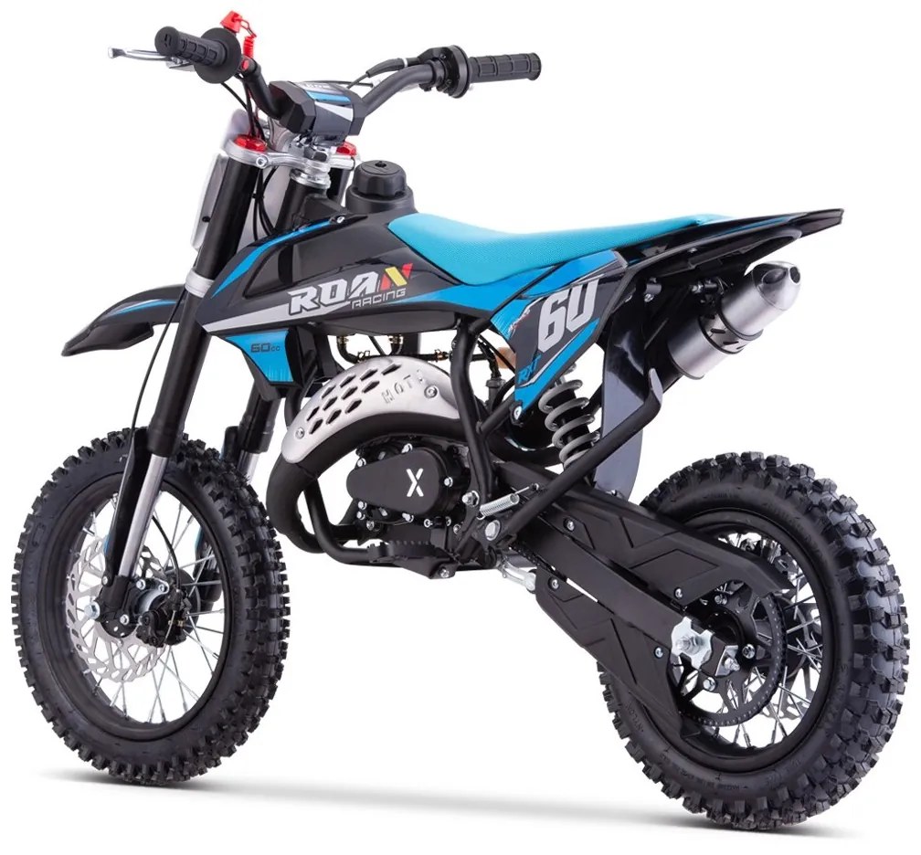 MINI MOTO PARA CRIANÇAS MINICROSS gasolina 60cc Roan RXT 12"/10" AZUL