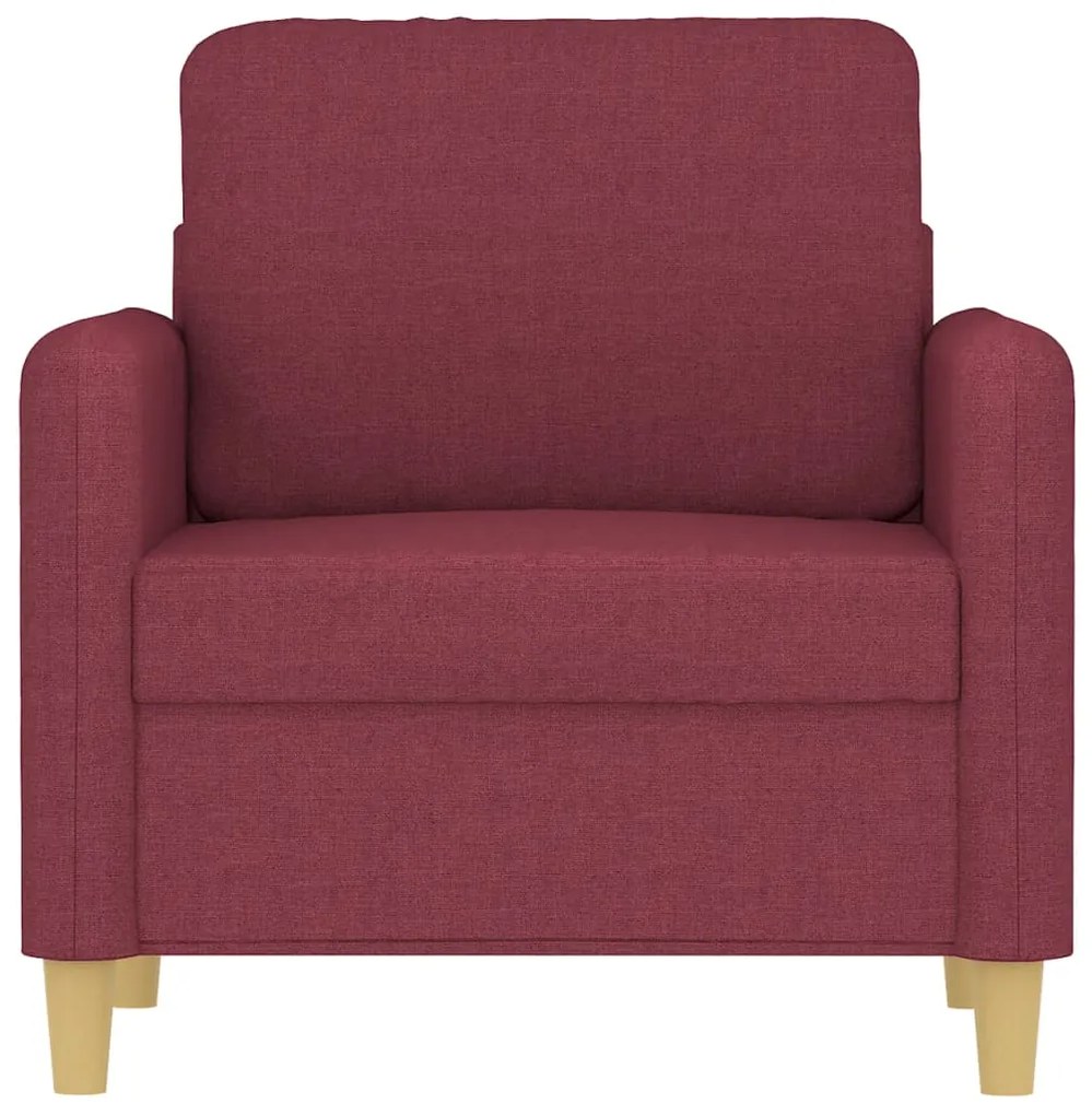 Poltrona 60 cm tecido vermelho tinto