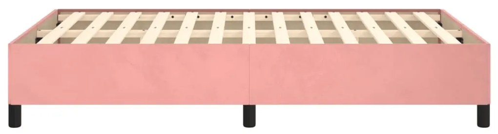 Estrutura de cama com colchão 120x190 cm veludo rosa