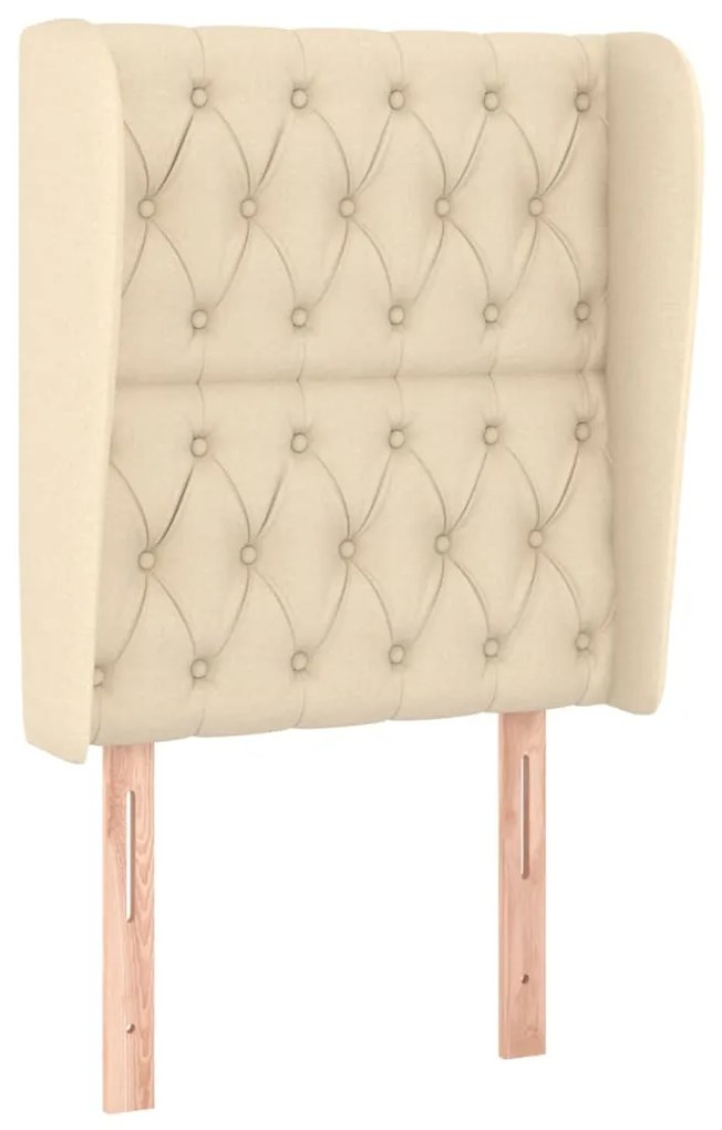 Cama com molas/colchão 80x200 cm tecido cor crème