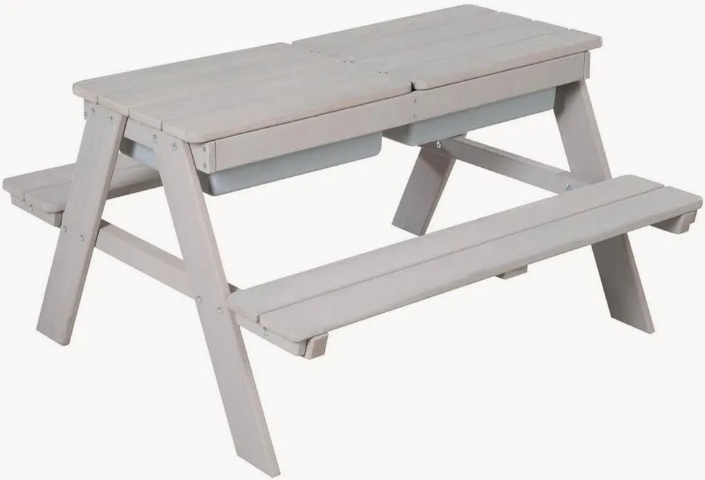 Mesa de piquenique para crianças em madeira com arrumação Fiona