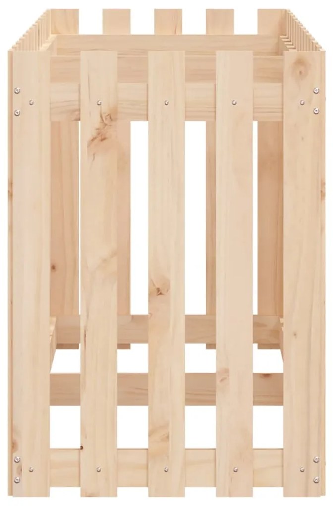 Canteiro elevado c/ design de cerca 150x50x70 cm pinho maciço