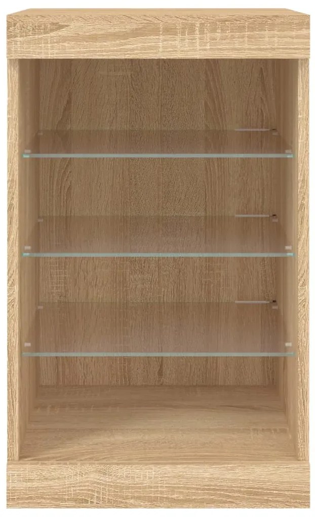 Aparador com luzes LED 41x37x67 cm carvalho sonoma