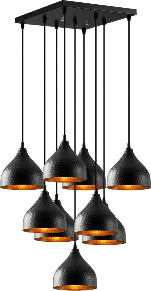 Candeeiro de Teto Tattoo – Preto – 63 x 63 cm