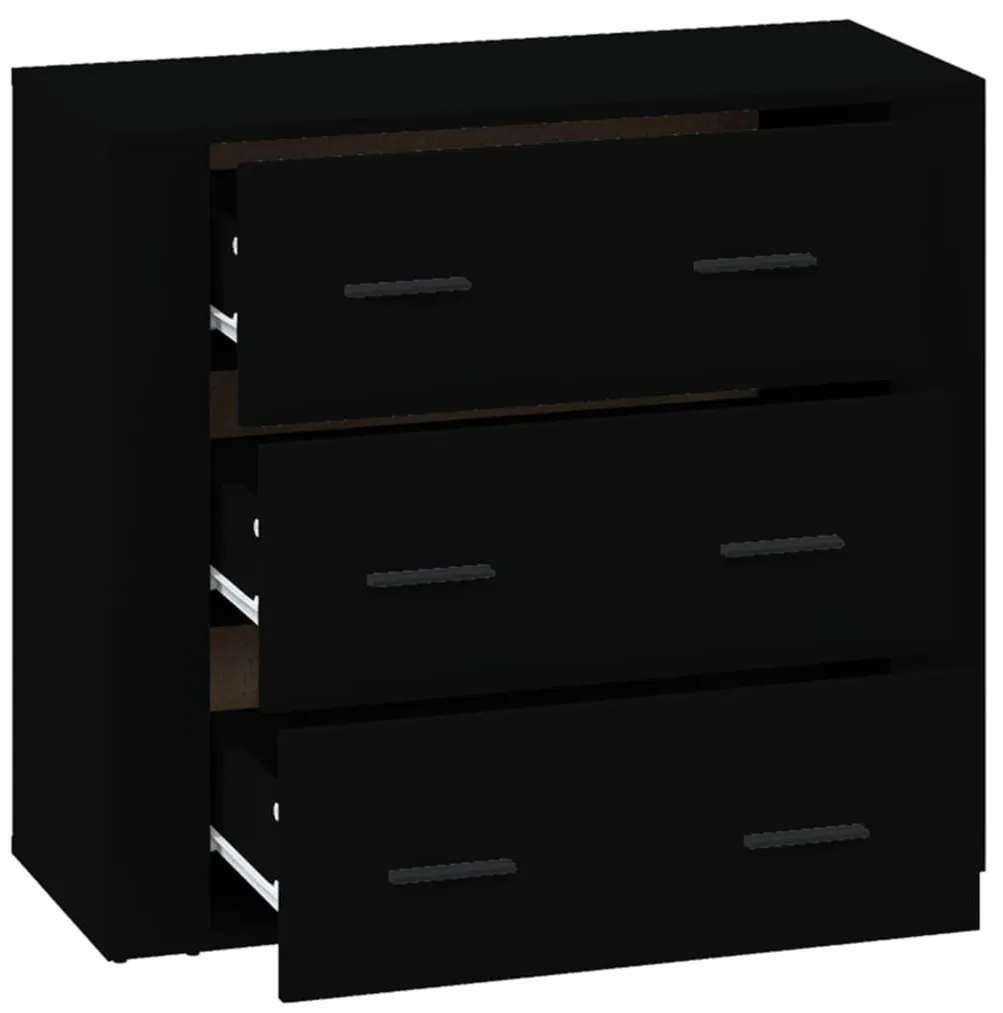 Aparador 80x33x70 cm derivados de madeira preto