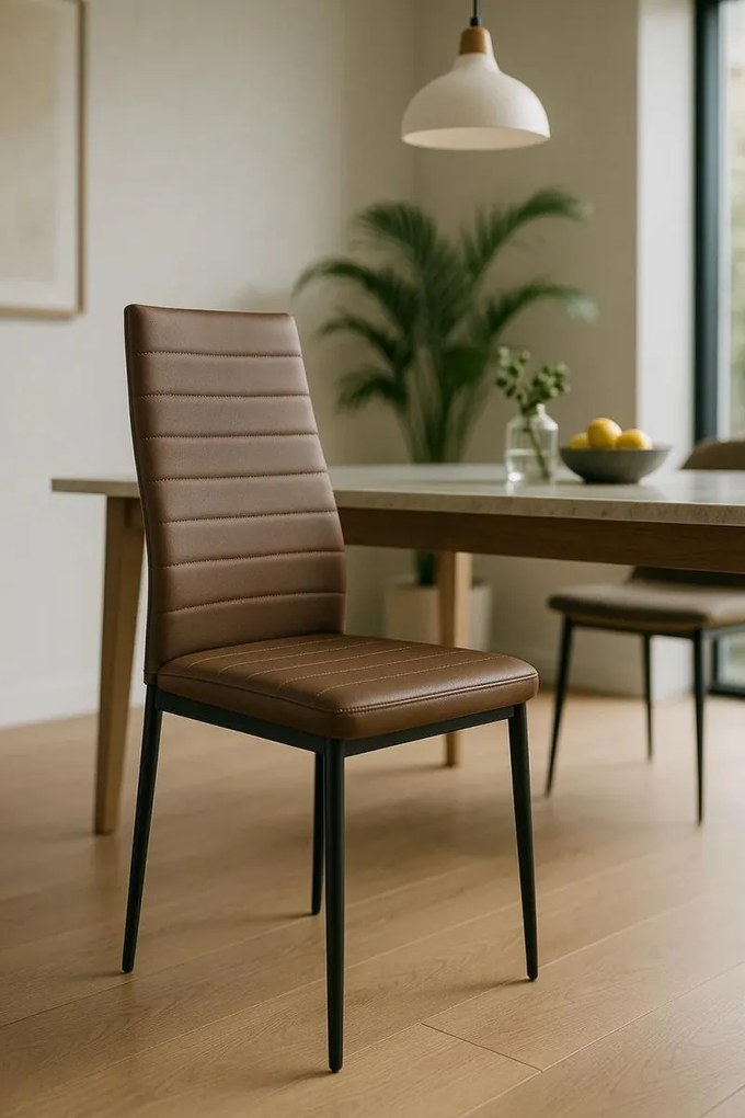 Pack 4 Cadeiras Lauter Couro Sintético - Marrom