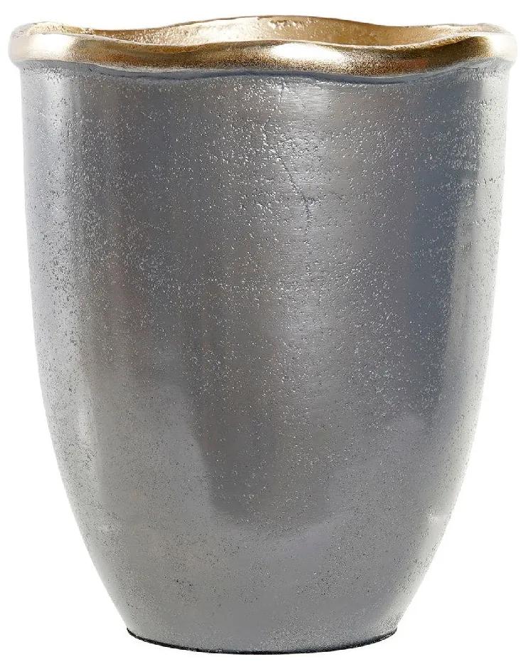 Vaso DKD Home Decor Prateado Alumínio (16 x 16 x 19 cm)