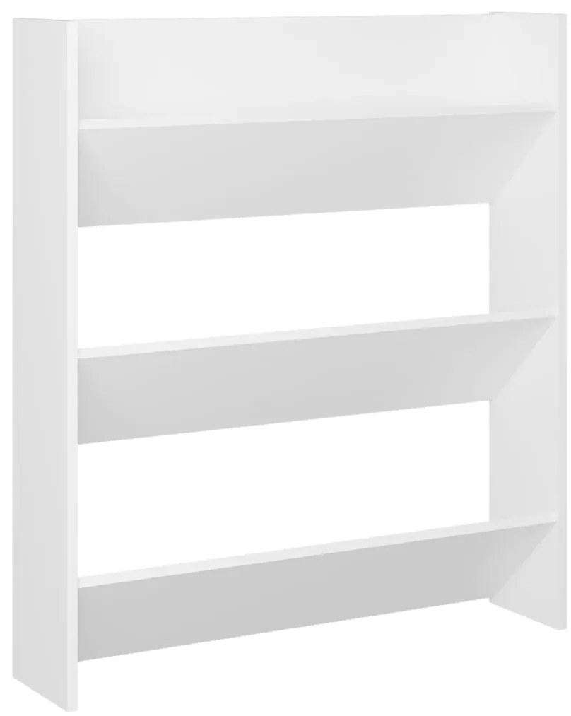 Sapateiras de parede 2 pcs 80x18x90 cm contraplacado branco