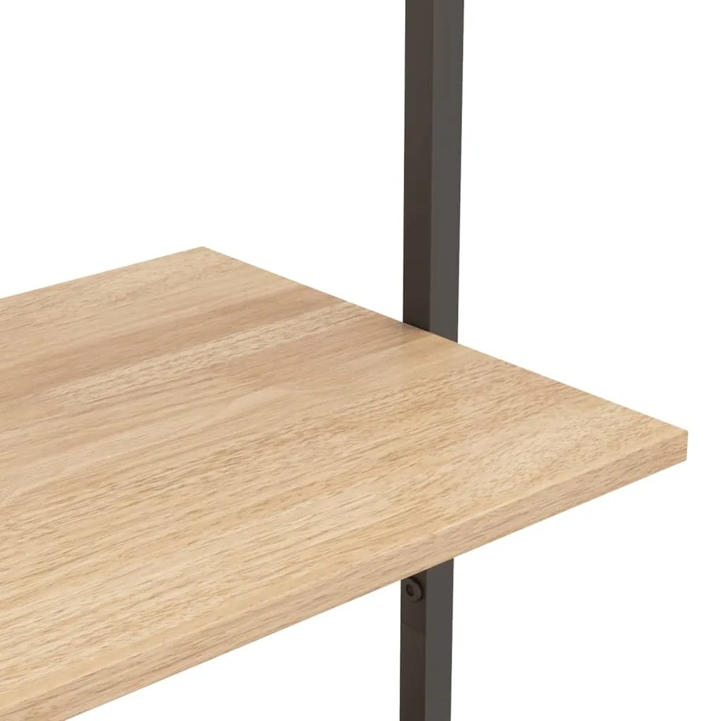 Unidade 3 prateleiras 64x35x120,5 cm castanho-claro e preto