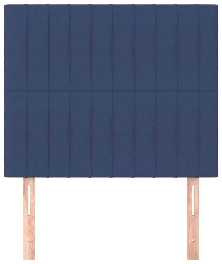 Cabeceira de cama 2 pcs tecido 90x5x78/88 cm azul