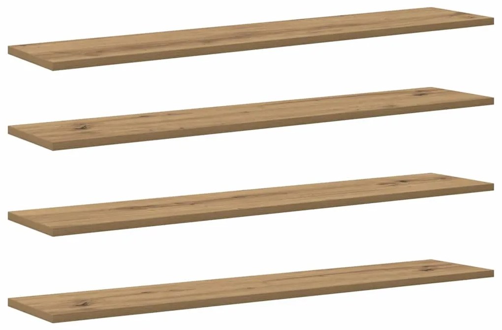 Prancha de Estante para Livros 4 pcs Castanho 100 x 40 x 1.5cm