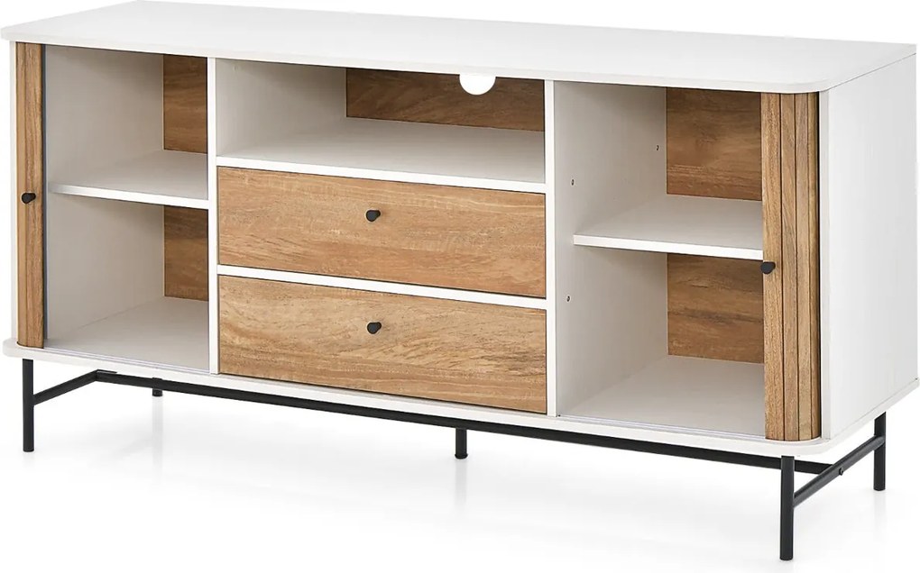 Aparador Torres Novas com Portas de Persiana e 2 Gavetas – 150x45x74 c