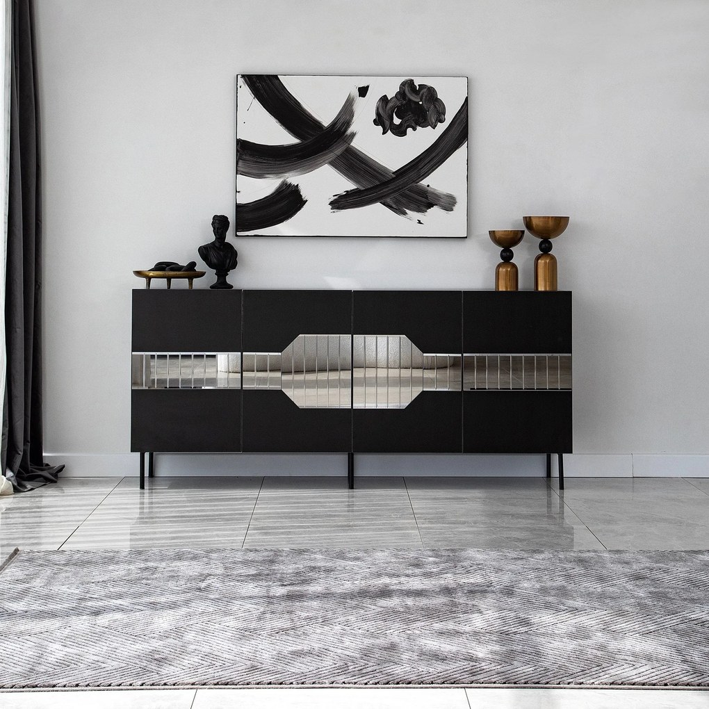 Console Milan – Preto – 180 cm x 80 cm x 40 cm