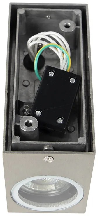 Candeeiro de Parede Moderno Alumínio 2 Luzes IP44 - Baleno