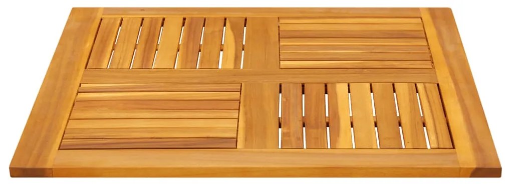 Tampo de mesa quadrado 80x80x2,2 cm madeira de acácia maciça