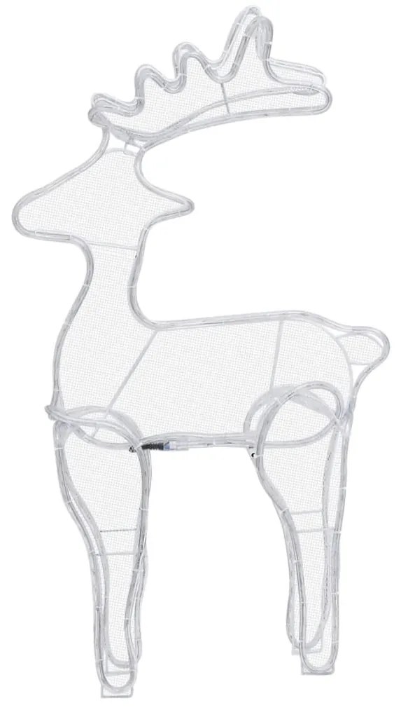Rena decorativa Natal c/ malha de aço 306 luzes LED 60x24x89 cm