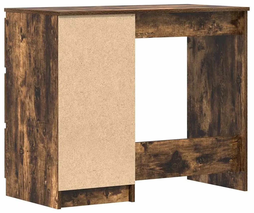 Secretária 90x45x76 cm derivados de madeira cor carvalho fumado