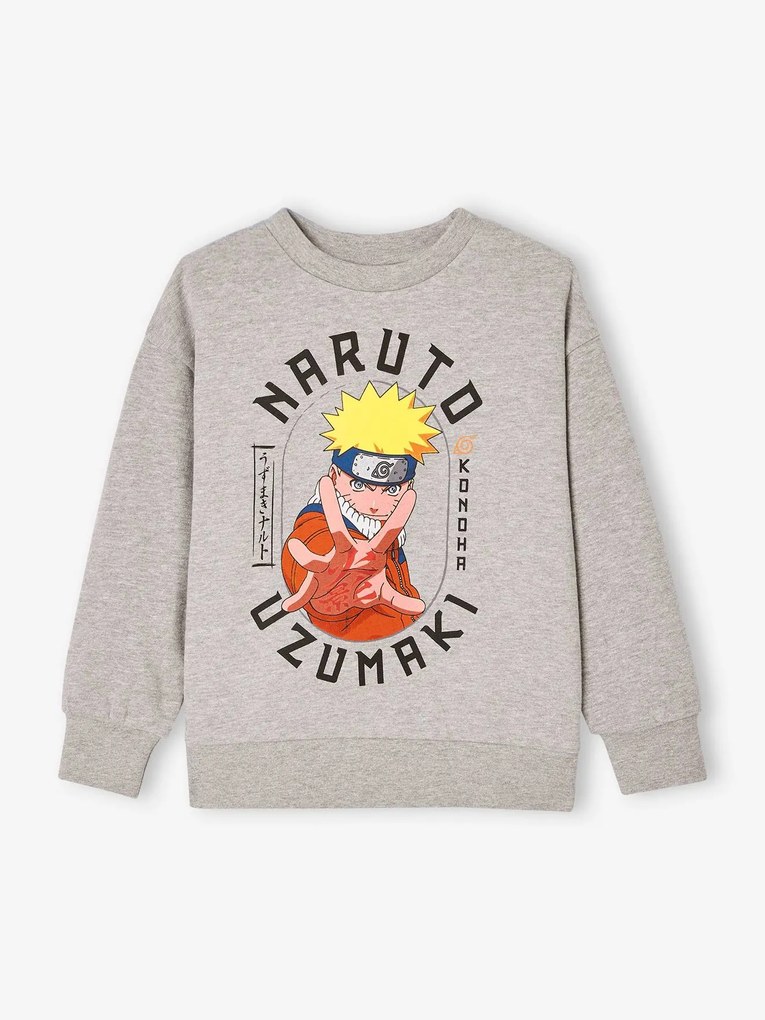 Agora -25% | Sweat Naruto® Uzumaki, para criança cinza mesclado