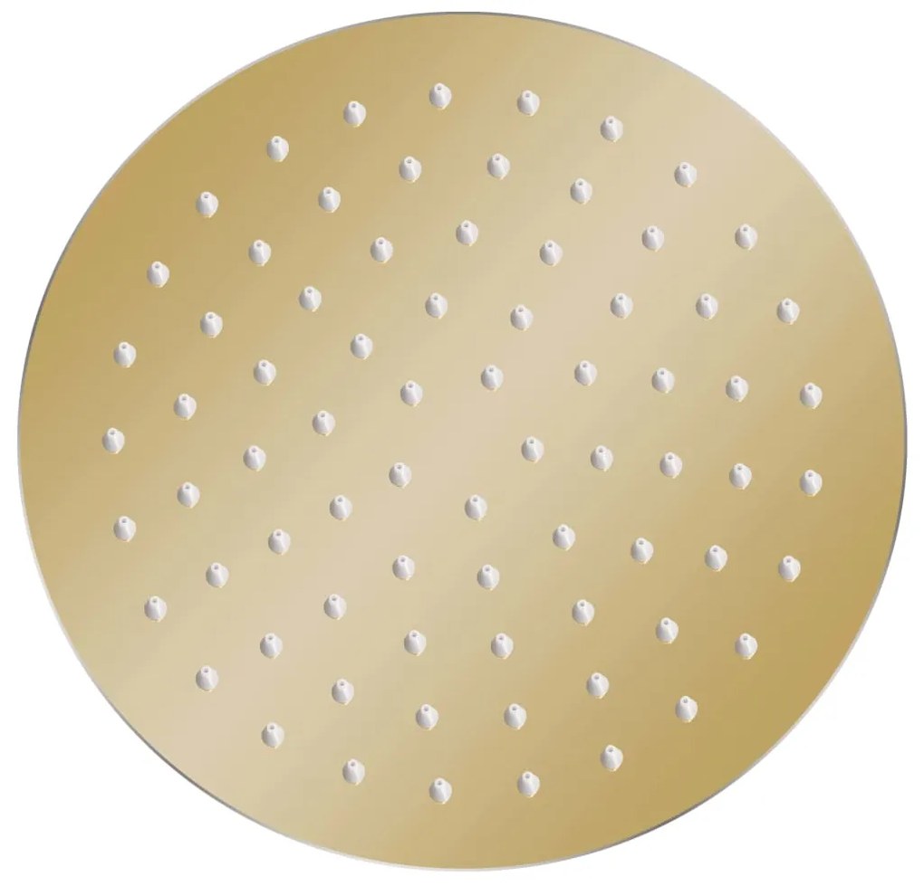 Cabeça de chuveiro redonda 20 cm aço inoxidável dourado
